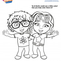 Kids First Ty & Karlie Coloring Page (ACTIVITY) Kids First Ty & Karlie Coloring Page (ACTIVITY)
